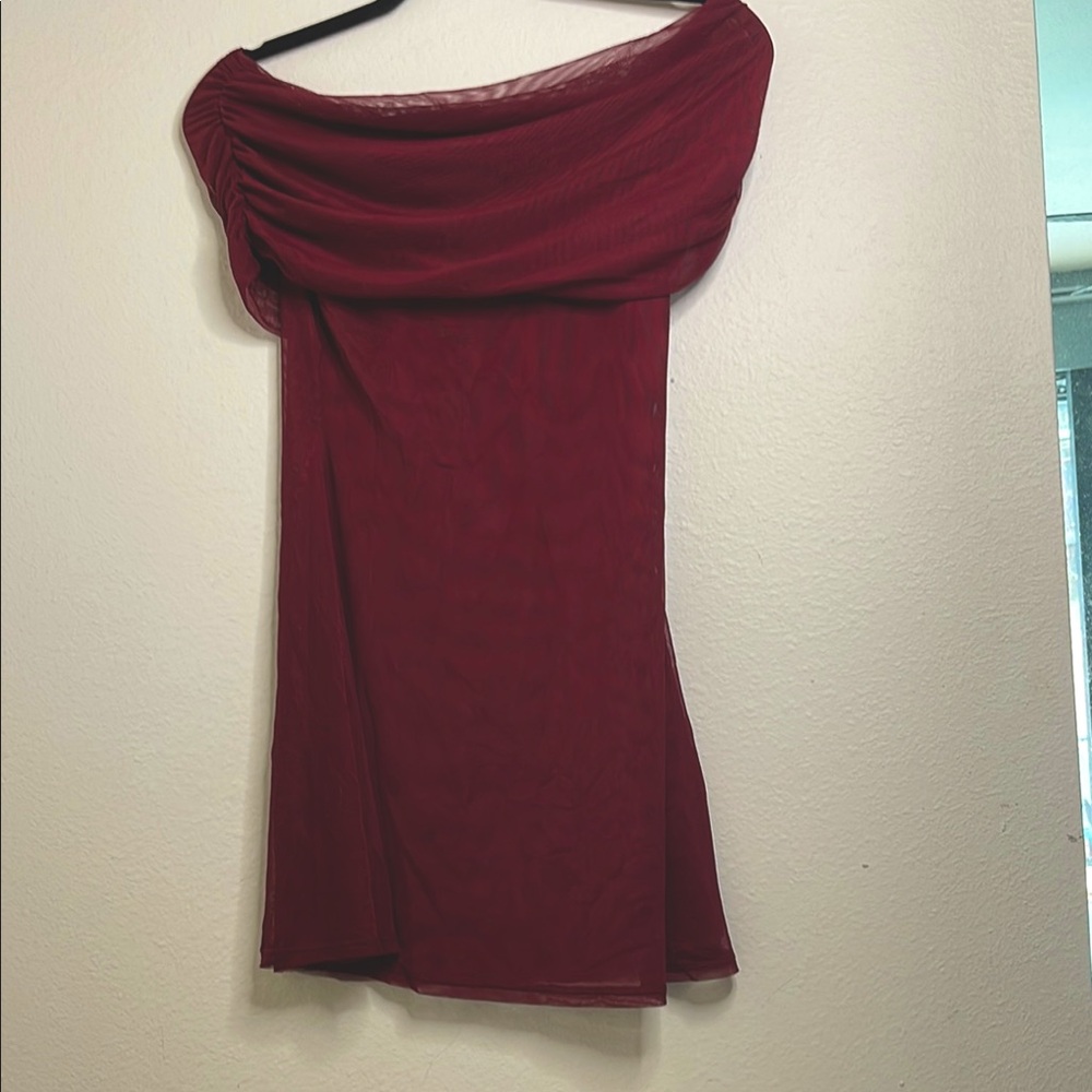 Fashion Nova Red off shoulder dress